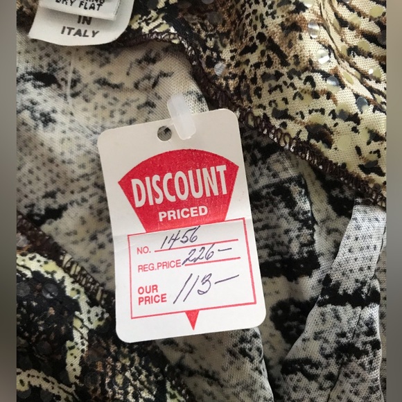 NWT Janine sequin snakeskin halter dress SZ M - Picture 13 of 13